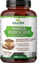 Zazzee Mimosa Pudica Seed 10: 1 Ekstraksi, 200 Vegan Capsules, 1100 mg, 3 + Bulan Supply, Mampu 10: 1 Ekstrak, Non-GMO dan All-Natural