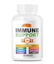 SIRUNES Imune Booster - Imunitas Dukung Multivitamin - Vitamin C dan D3, Elderberry, Zinc, Echinacea, Ginger, Turmeric - Antioksidant, Energi dan Vigor, Boost Otak (Ammune Dukung Kapsul)