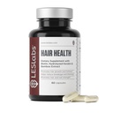 LES Labs Hair Health - Hair Growth & Nails Supplement, Imprected Thickness, Power & Fullness - Keratin, Biotin, Pumpkin Benih & MSM - 60 Kapsul