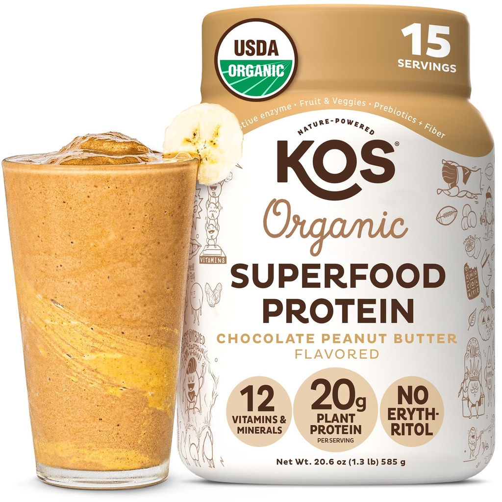 Pabrik Organik KOS Berdasarkan Powder Protein, Chocolate Peanut Butter - Delicious Vegan Powder - Keto Frid, Gluten Free, Dairy Free & Soy Free - 15 Servis