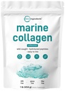 Mikro Ingrediens Marine Collagen Peptides Powder, 1 lb 124; Type I Marine Collagen + Natural Protein 124; Wild- Caught Fish Source 124; Unflafeted 124; Supports Hair, Skin & Joint Health 124; Pescatarian, Non-GMO