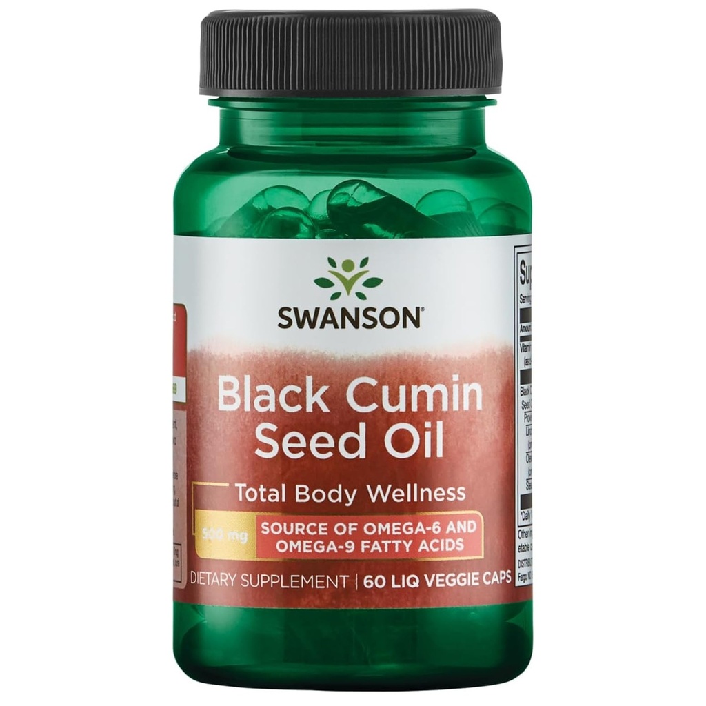 Swanson Black Cumin Benih Minyak 500 Miligram 60 Liq Vevcap