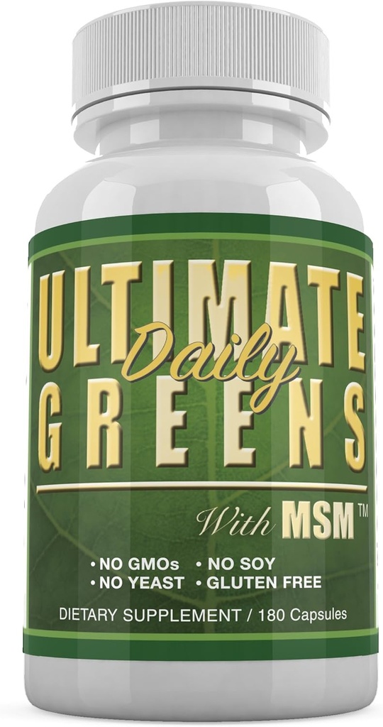 Kesehatan Harian, Kelahiran Terakhir dengan Vegan MSM 1925mg Teman Natural Ingredians Nutweast Vegetable Nutonation Alkualizing Suplemen Energi Immune 180 Kapsul (Persediaan Bulan 1)