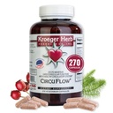 Kroeger Herb Products, Circu Flow, Hawthorn Suplemen Jantung, Penyiapan Daily Circulation, Promotes Cardiovascular Fungsi dengan Hawthorn Berry, Non-GMO, 270 Capsules, Dibuat di USA
