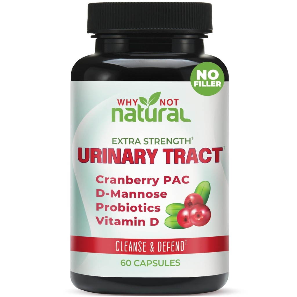 Mengapa tidak Alami 5-in- 1 UTI Pil dengan D Mannose, Ekstrak Cranberry PAC, Propiel dan Vitamin D - Formula Kesehatan Uriner untuk Perempuan dan Pria