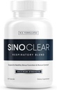SinoClear Lung Detox & Sinus Pressure Relief Suplement (60 Caps): Clean and Nasal Decongress, Sinus Relief, & Lung Cleanse Blend - NAC, Andrographis, & Thyme Leaf - GMO- Free & Dibuat di Amerika Serikat