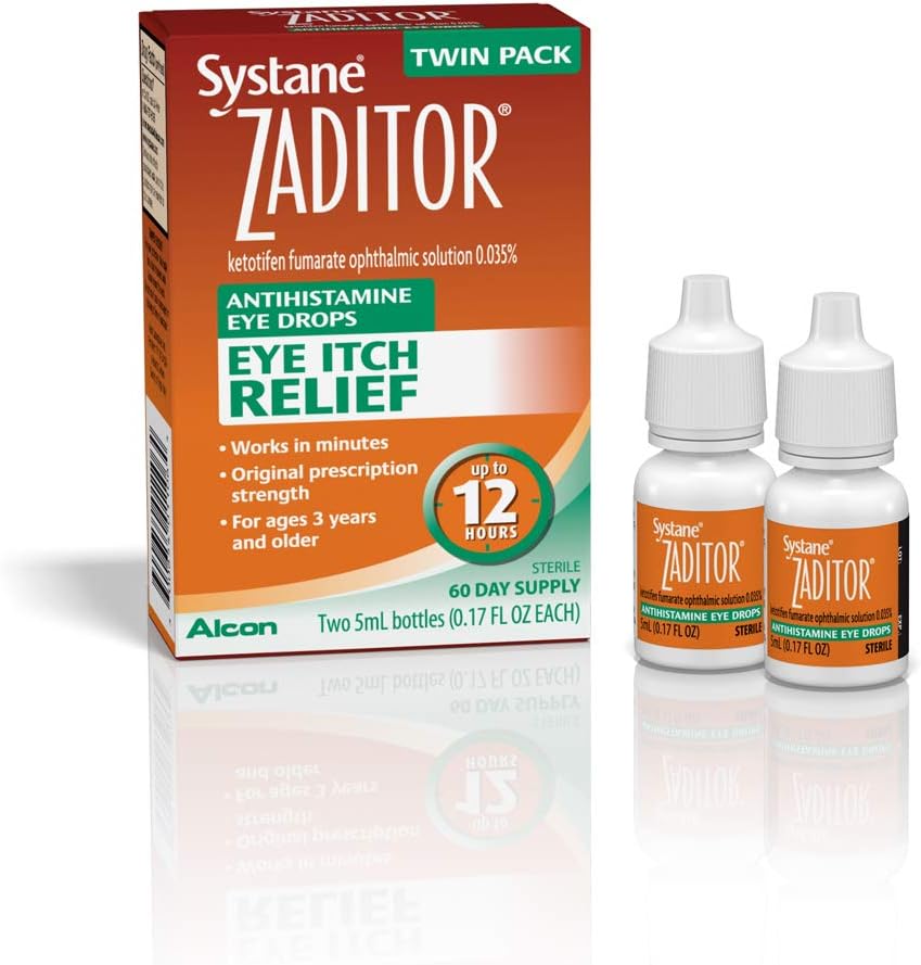 Systane Antihistamin Eye Drops, Twin Pack, 5-mL Masing-masing, 0.17 Ounce (Pack of 2)