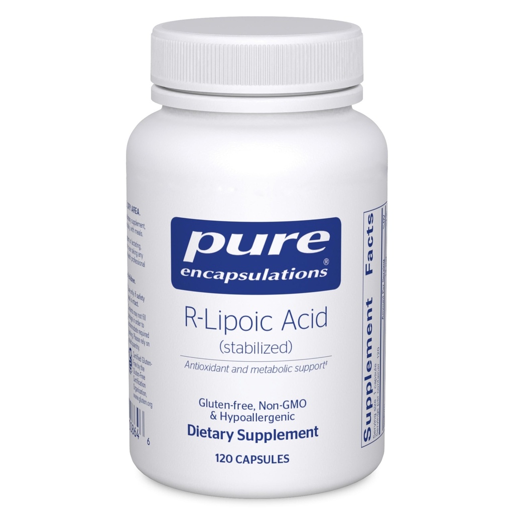 Pure Encapsulations R-Lipoic Acid (Stabilized) | Hypoallergenic Supplement with Enhanced Antioxidant Protection and Metabolic Support* | 120 Capsules