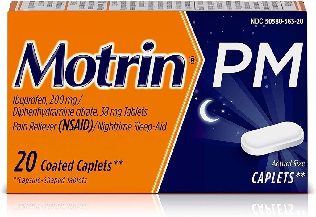 Motrin Motrin Pm Coated Caplets, 20 caplet (Paket 3)