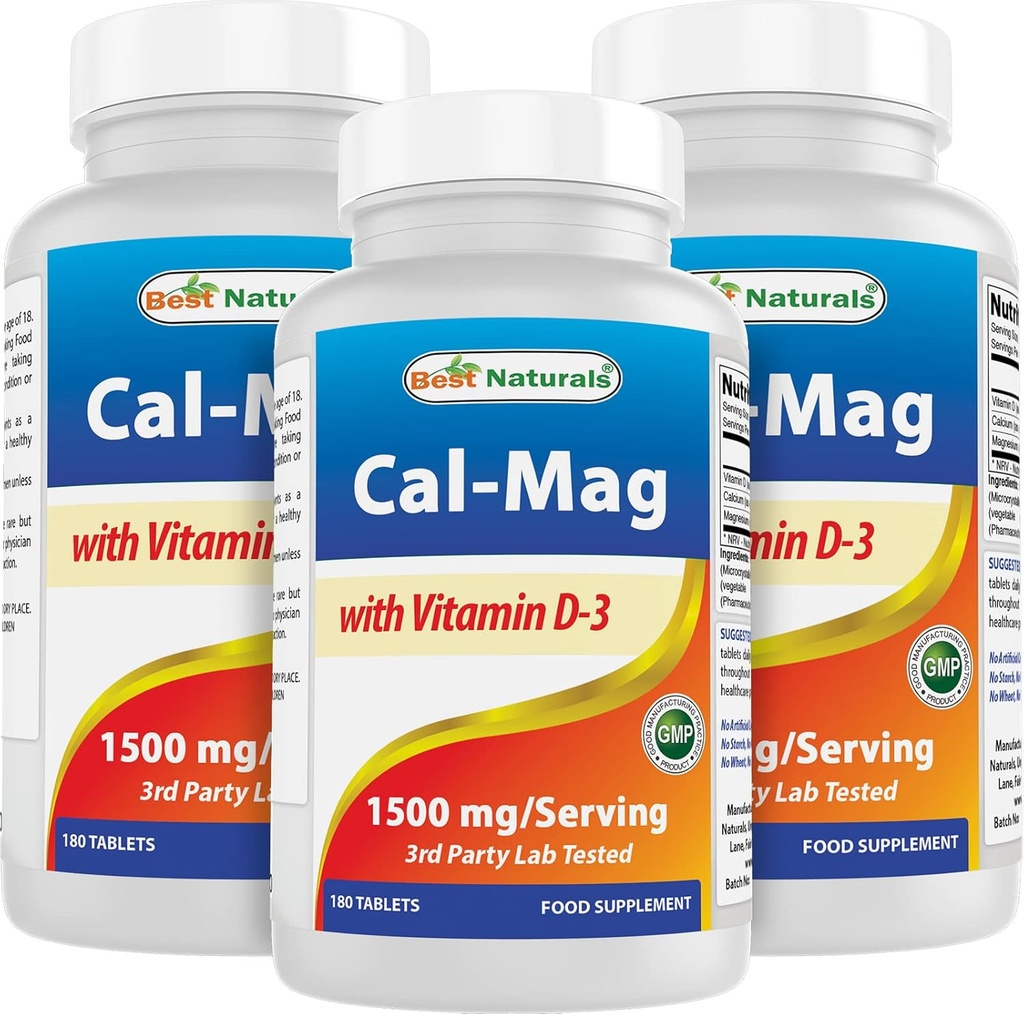 Terbaik Calcium Magnesium dengan Vitamin D3 1500mg Serving 180 Tablet (180 Cacah (Paket 3))
