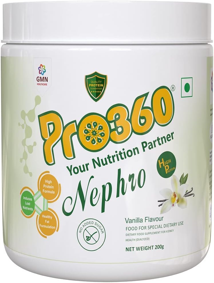 Nepeta Nephro Protein Dialysis Carysis Perawatan Nutransional Powder L- Carnitine untuk Kesehatan Renal - Tidak Ada Ditambahkan Gula, Vanilla Flavour 200g