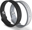 Massa Repellent Bracelet, 2 Pack Silicone Mosquito Repellent Band dengan Free DeET, Worestband Bug Natural & Waterproof untuk Anak-anak dan Dewasa, Pelindung Perjalanan Outdoor (Black & Grey)