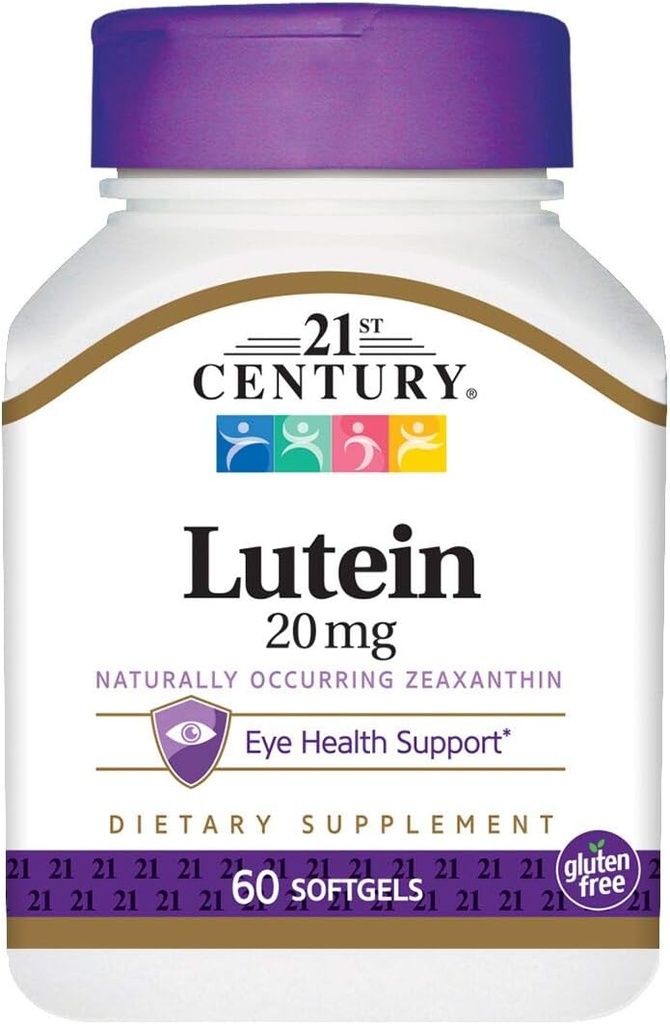 21 Century Lutein 20 mg Softgels - 60 ct, Pack of 3