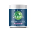 BiOHM Super Greens, Paduk Superfood Hijau (8.5 Oz, 30 Servings) Antioxidant Vevgie Powder & Smoothie Mix, 34 Superfoods & Spirulina, Digetical Enzymes, Pregren dan Progories, Mixed Berry Flavor