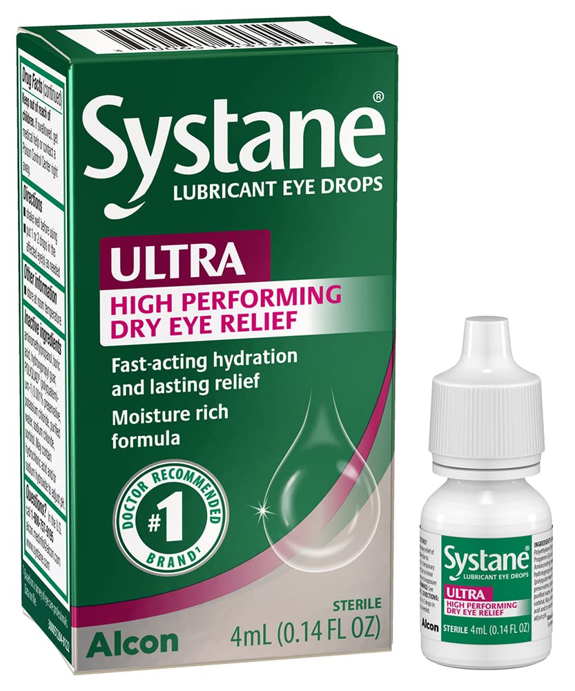 Systane Ultra Lubricant Eye Drops, 0.14 Fl Oz (Pack of 1)