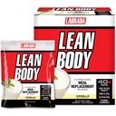 Lean Body MRP All- InOne Vanilla Meal Replacement Shake, 40g Protein, Whey Blend, 8g Healleal Fats EFA 's & Fiber, 22 Vitamin and Mineral, Tidak ada warna buatan, Gluten Free, (20 Paket)
