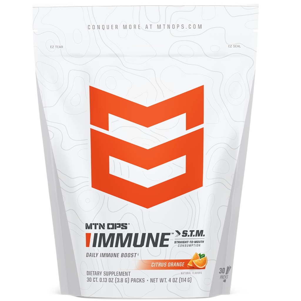 MTN OPS Imune STM Powder Minum Mix, Vitamin C, Vitamin D, Zinc & Antioksidants untuk Dukungan Imune Harian, Hidration & Wellness, 30 Pelayan, Citrus Flavor