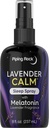 Piping Rock Meltonain Sleep Spray for Dewasa 124; 8 fl oz 124; with Melonatin & Lavender for Pillow, Room & Body 126; Nighttime Caly Mist Mist