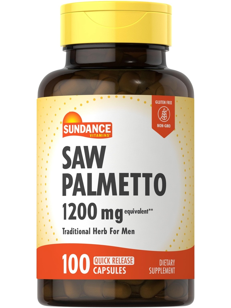 Sundance Saw Palmetto for Men 124; 100 Quick Rilis Capsules 126; Non-GMO & Gluten Free Suplemen