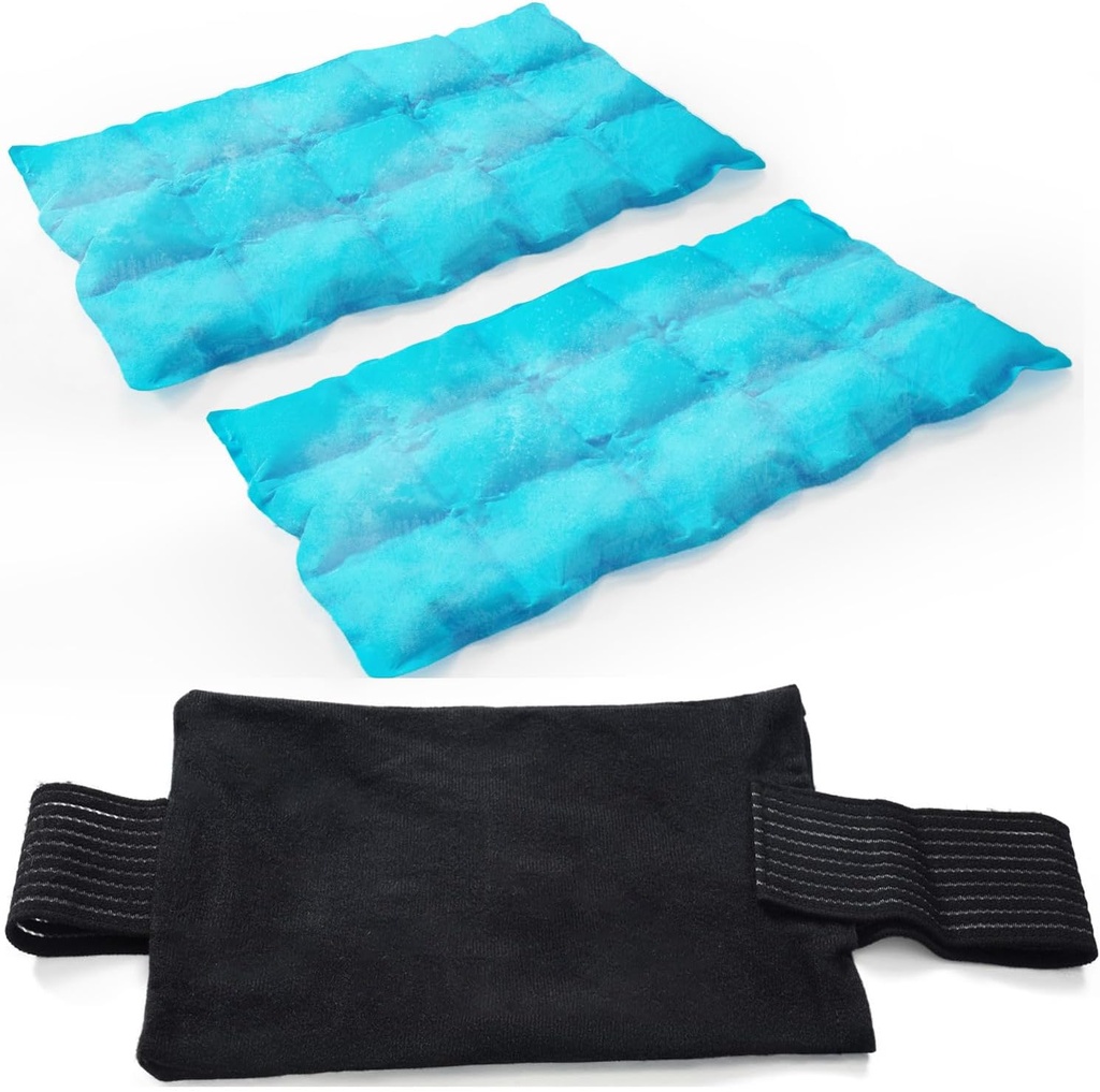 2 Paket Es untuk Injuries Recontineable, Cold and Hot Packs untuk Injuries, Gabungan Pain, Muscle Soreness, dan Body Inflammation, Adjustable Ice Packs Wraps for Knees, Back, Shoulders, Arms, and Legs