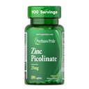 Puritan 's Pride Zinc Picolinate Zinc 25mg dengan Calcium dan Phosfor, Vegetarian Dietary Supplement for Immune System, Energy Metabolisme, Divisi Sel dan Growth Dukungan, 100 Caplets