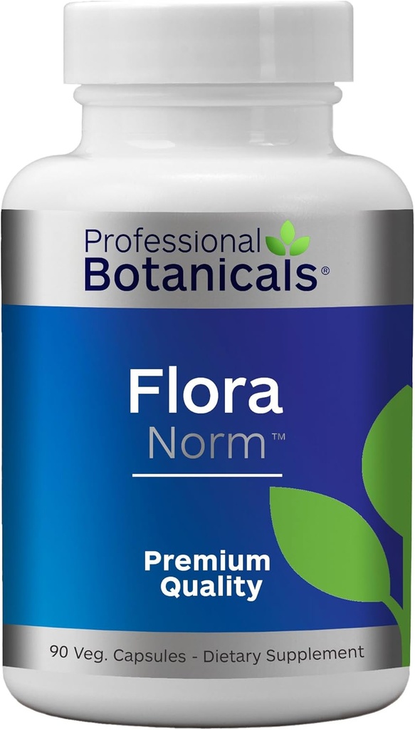 Professional Botanicals Flora Norm - 12- Strain PowerVegan Probiotic Mix (10 Milyar CFU / GM) Support Digetsy and Immune Health 90 Vegetarian Capsules