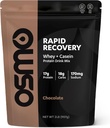Osmo Rapid Recovery - Whey & Mivault Casein Powder Blend with Carbohydrates & Caffeine, All Natural Ingredians, Enables Muscle Reparts & Boosts Glycogen Reporation - Chocolate, 22 Servings