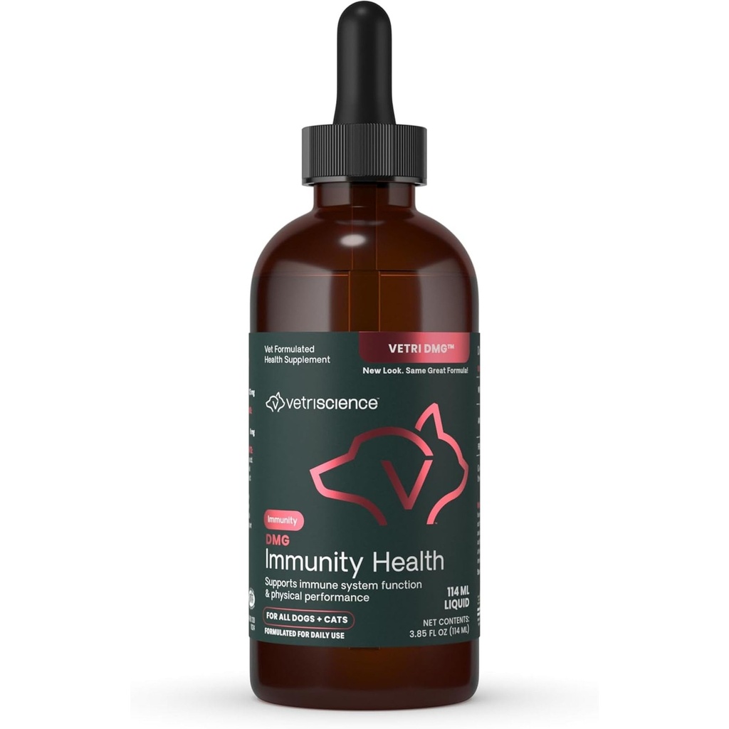 VETIRISCIENCE DMG ILONTASI KEHASIAAN KUNING CAMAN, Vetri DMG Ammunitas Support Support Performance, Stamina, Immune Response, DMG (Dimethylglicine), 114 ml