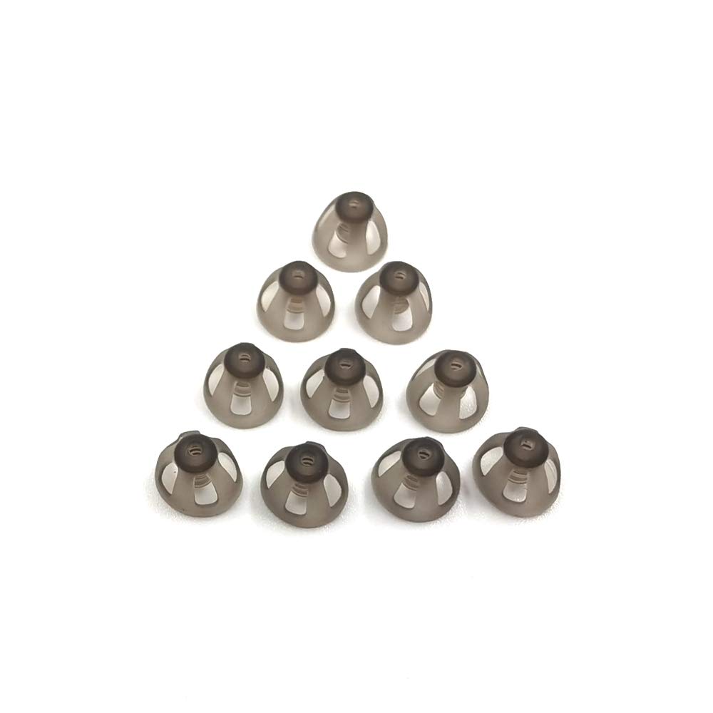 Hearing Aid Domes 8mm Smoky Gray Tips Ear Pieses Comfortable untuk Open Fit BTE Sound Amplifier PSAP Kit Invisible, except for RIC 8mm (M * 10)