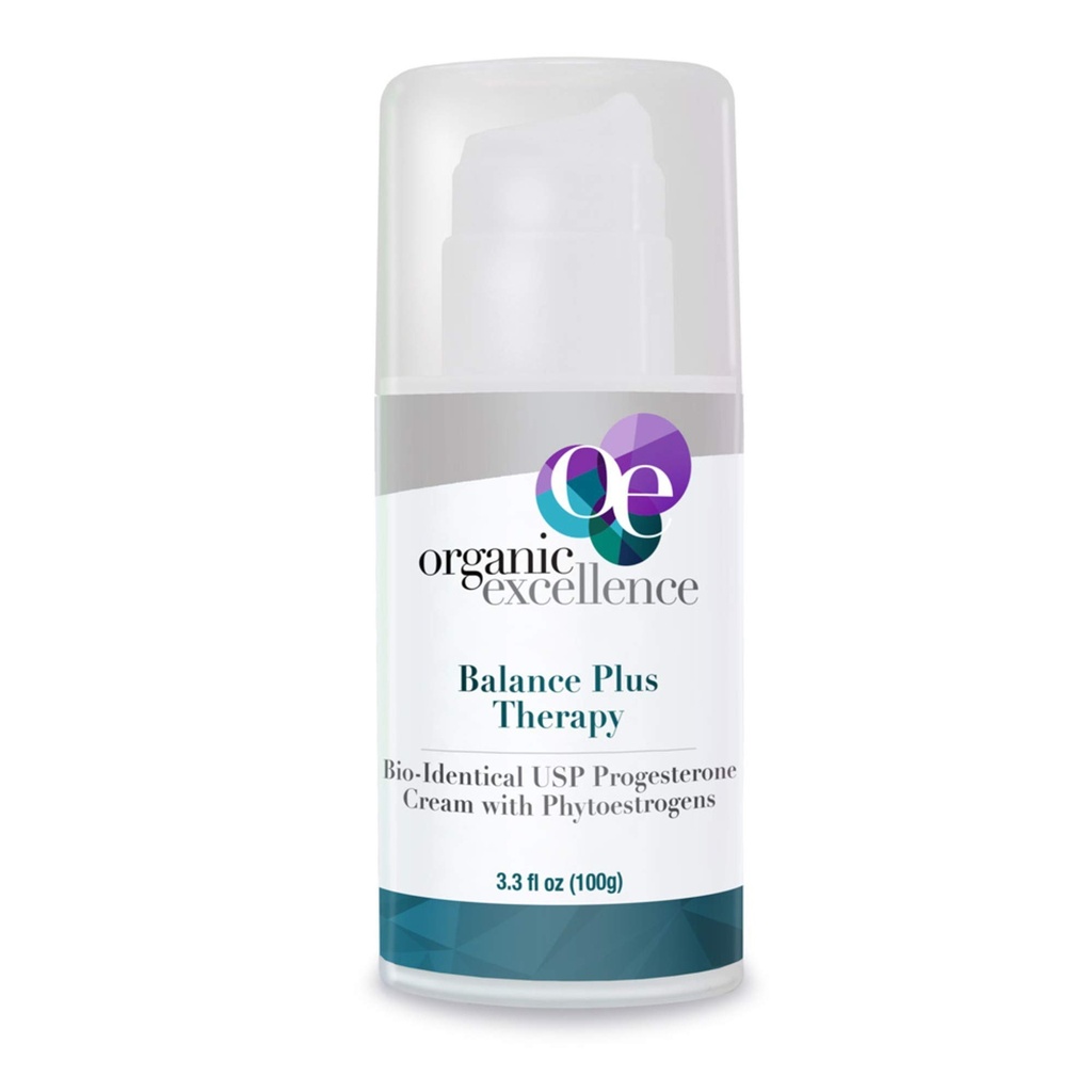 Terapi Tambahan Keseimbangan Organik - USP Bioidentik Cream Organik untuk Perempuan - dengan Phytoestrogens - untuk Relief Menopause dan Keseimbangan Hormone Natural, 3.3 fli oz (100g)