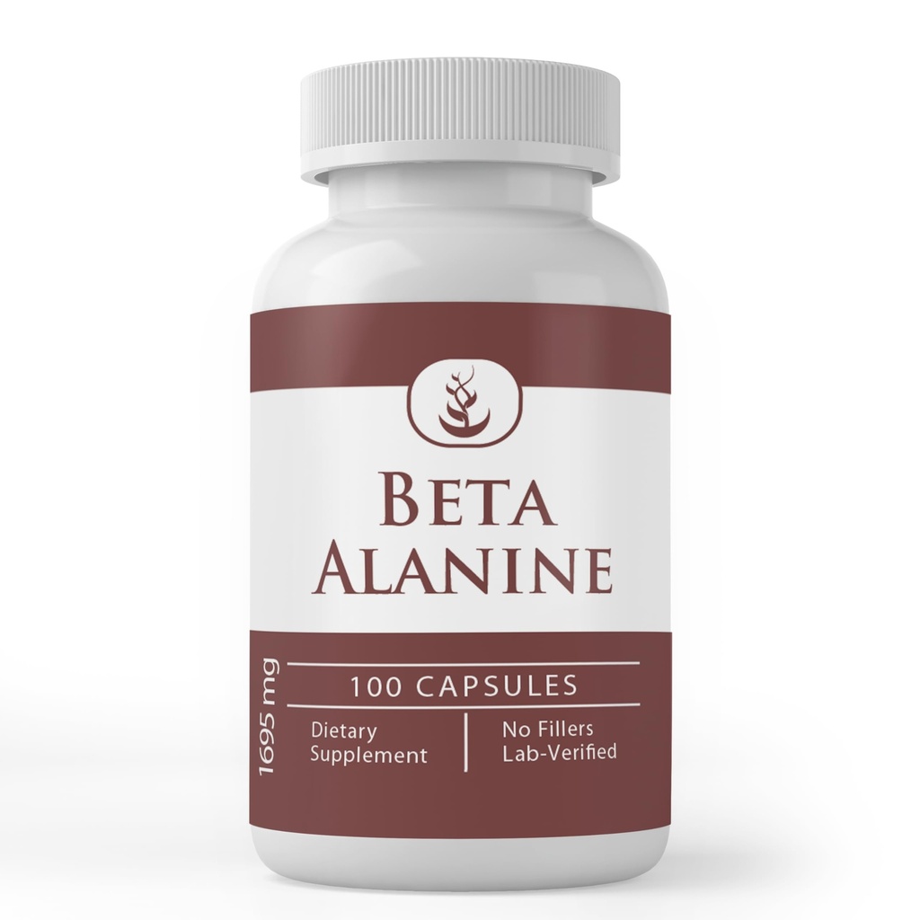 Murni Asli Ingrediens Beta Alanine, (100 Capsules) Selalu Murni, Tidak Ada Addonist Atau Pengisi, Lab Verifikasi