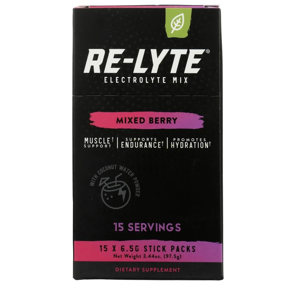 RELYTE RE- Lyte Electrolite Minum Mix Berry 15 Service Paket 3.44 oz