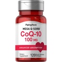 Piping Rock CoQ10 100mg 124; 120 Softgels 124; dengan Black Pepper Ekstraksi 124; Non-GMO, Gluten Free Suplemen