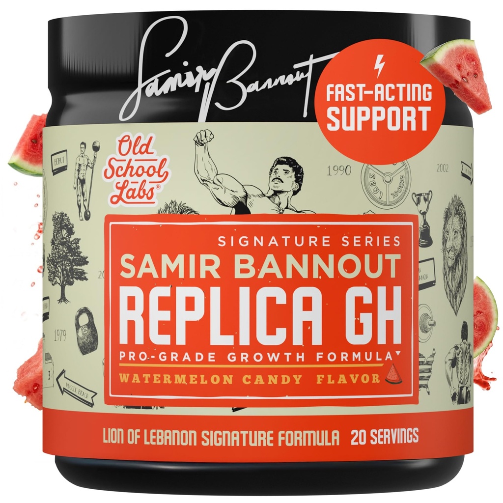 Replica Gh - Busur Muscle GH Boosting Powder - Hormone Optimizer & Muscle Growth Dietary Supplement - Exclusive OSL Mr Olympia Samir Bannout Kolaboration - Watermelon Candy Flavor - 20 Pelayan