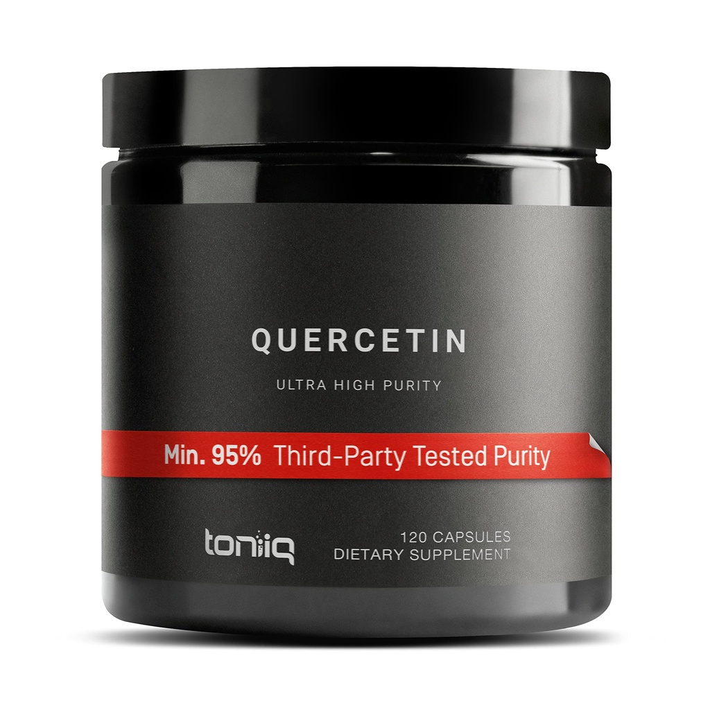Toniq Ultra Tinggi Kemurnian Quercetin Capsules - 95% + Sangat Purified dan Biovailable - 10000mg Per Serving - 120 Capsules Quercetin Suplemen