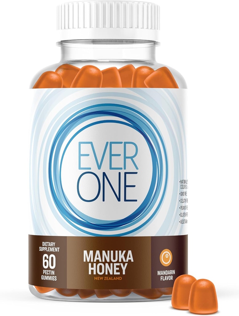 Pernah Satu Manuka Madu Selandia Baru - Suplemen Dukungan Immune Natural - Vegetarian, Gelatin Free - Delicious Mandarin Flavored Immunity Vitamin