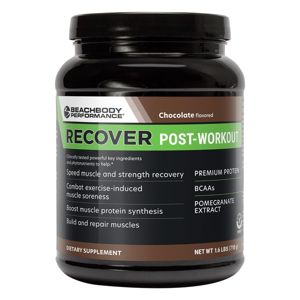 BODi Recover Whey Protein Powder Blender - Postout Chocolate Whey Suplement for Muscle Recovery with 20g Protein, BCAAs, PCAMEate Extract - Fast Recovery - 20 Serving Tub