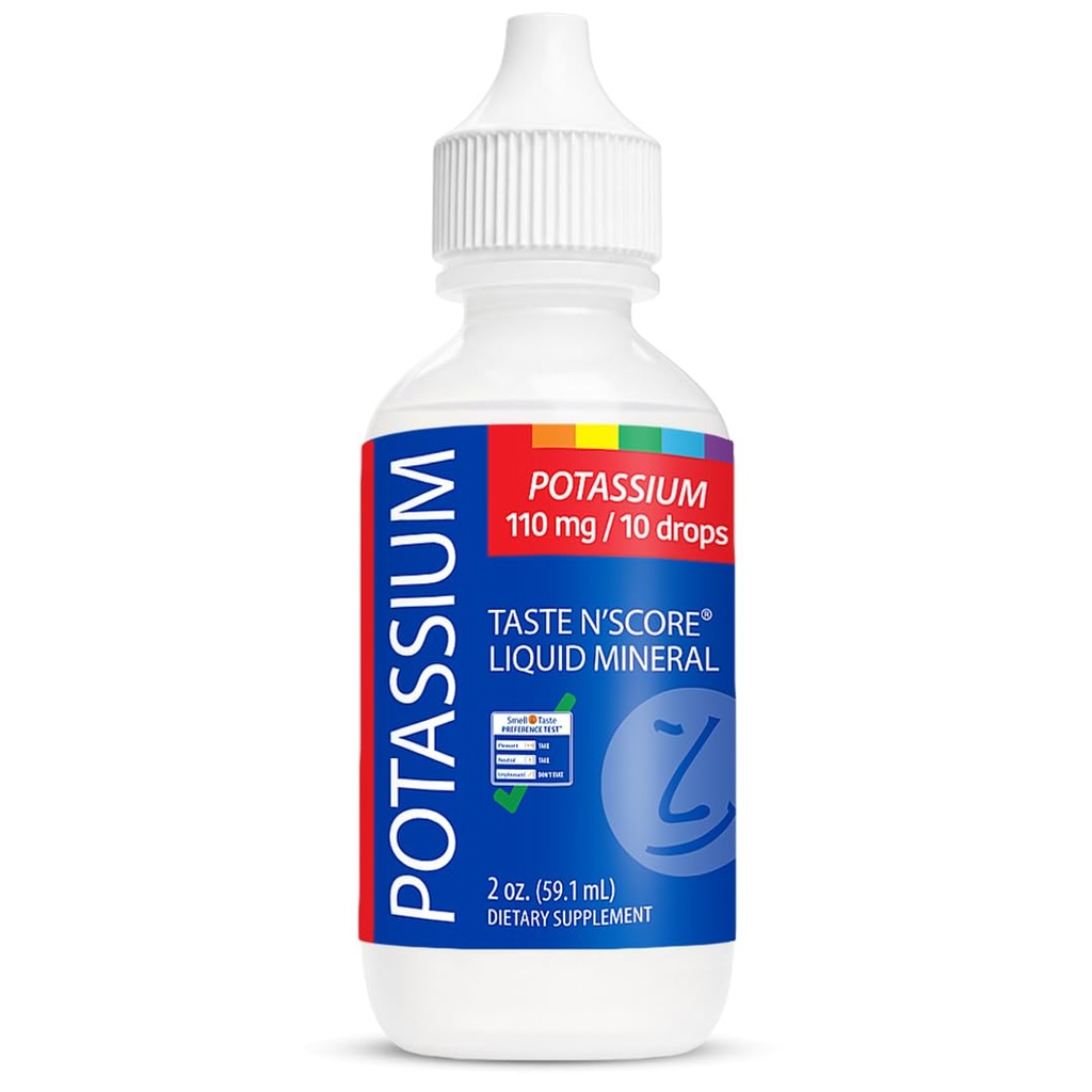 Rasakan N 'Skor Potasium Mineral Tambahan Ionic; 100% Murni; 110 mg; 72 Servis
