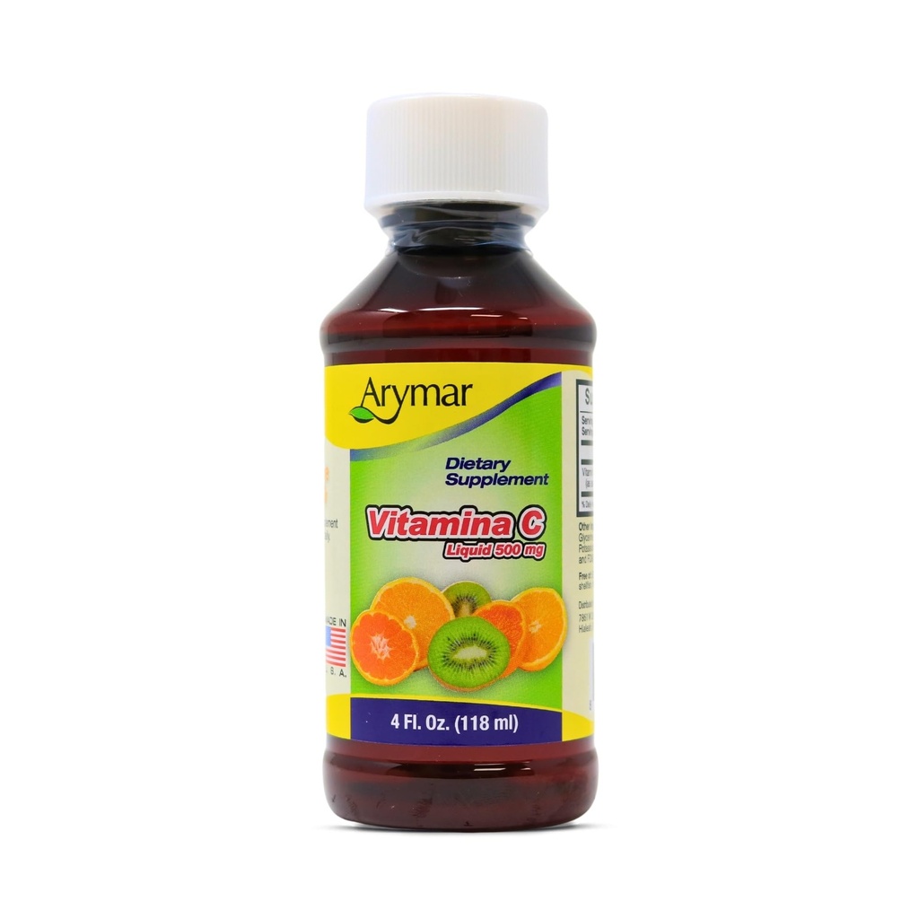ARYMAR Vitamin C untuk Orang dewasa, Dukungan Imune, Antioksidant, Orange Flavor (4 Fl Oz / Pack of 1)