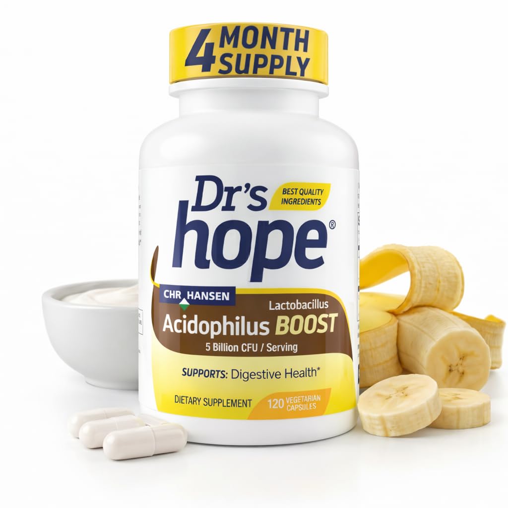 Lacrosnillus Acidoblus Boost 5B CFU - Progories for Digetical Health - Sualth Digetical, Fungsi Imune, dan Overall Gut Health - 120 Vevgie Capsules, Dibuat di USA