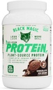 Black Magic Plant -Source 100% Vegan Protein - Keto, Low Sugar, Dairy Free Protein - Pre / Post Workout - Chocolate Ice Cream - 20g Protein - 2 LB