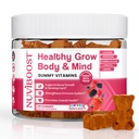 Heally Grow Hemat Tinggi Tumbuh Kaya di Kalsium, Vitamin C, D3, K2, L-Arginine, Ashwagandha, dan Lainnya, Boost Bone Health & Imunitas, Multivitamin, untuk Anak-anak 5 +, Teens dan Dewasa.
