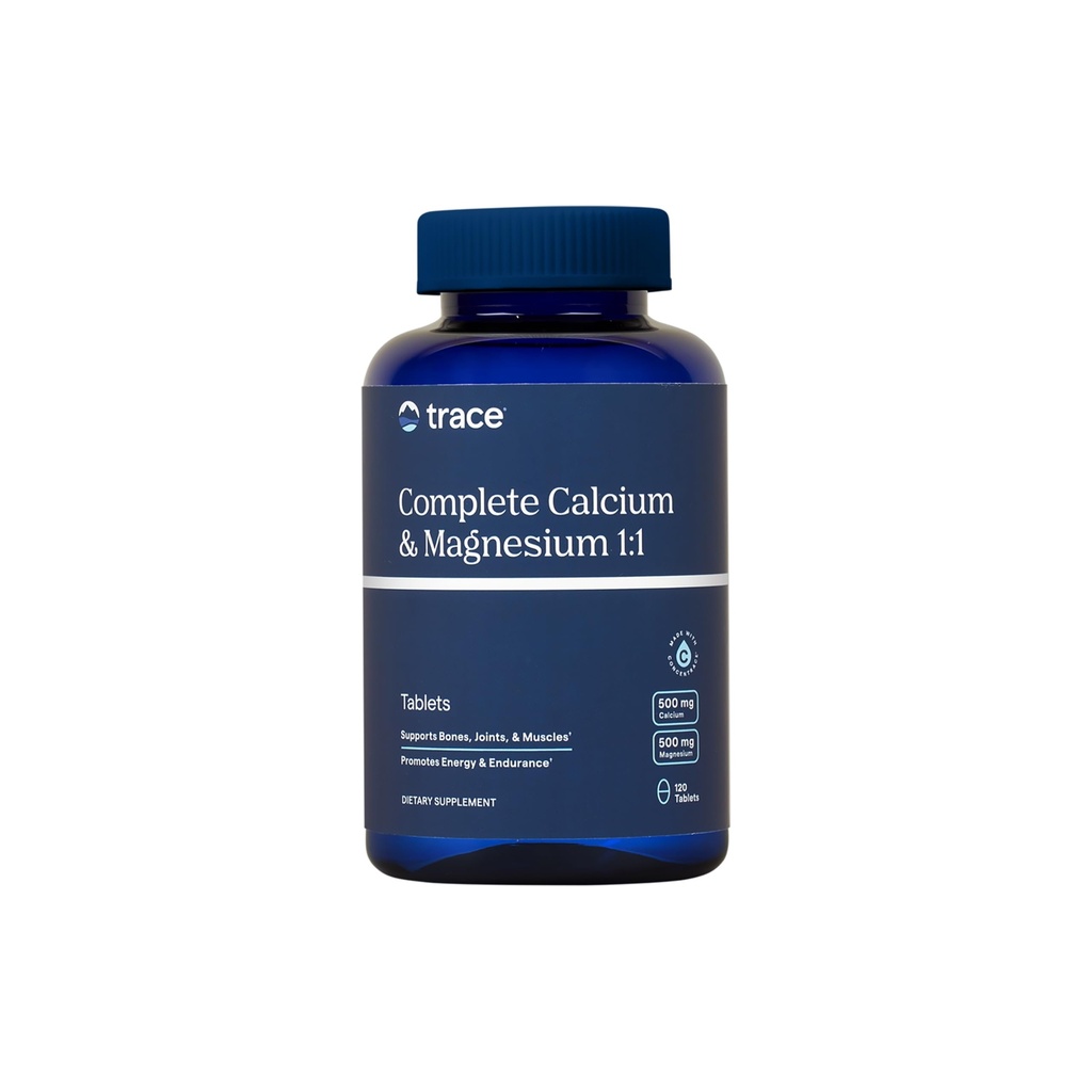 Trace Mineral Complete Calcium & Magnesium 1: 1 - Dietary Supplement for Bone Health & Energy