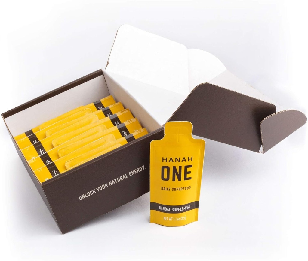 Hanah One Go-Pack - Ayurvedic Superfood Suplement - Imunity, Clarity, Stamina - 12 Travel Packs