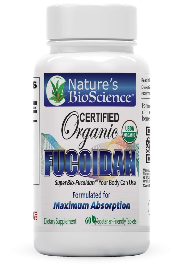 Nature 's BioScience ® Sertifikasi USDA Organik Fucoidan 6 Botol