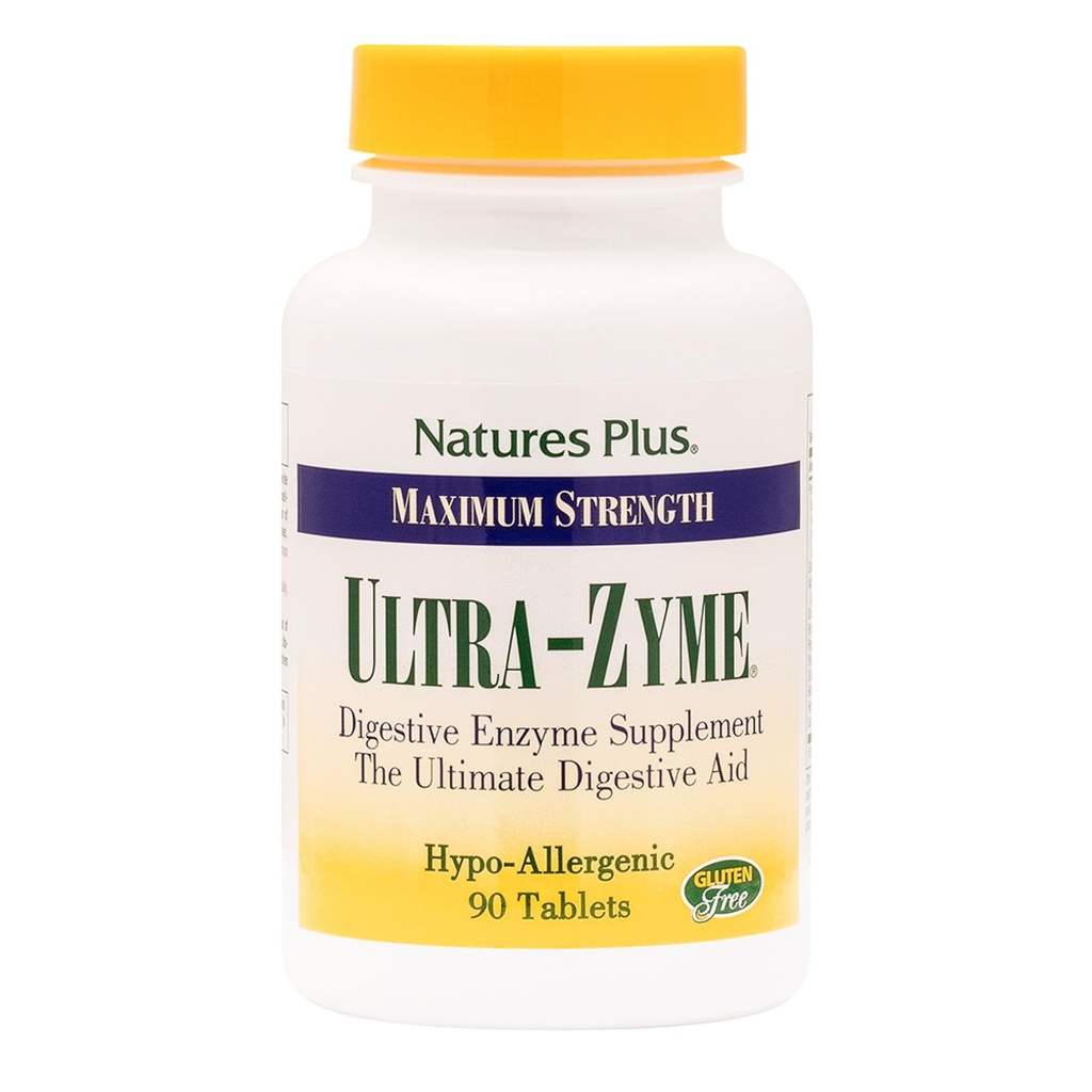 NaturresPlus Ultra- Zyme - 90 Tablet - Enzyme Suplemen untuk menyokong Divalry Sehat - Gluten Bebas - 45 Hamba