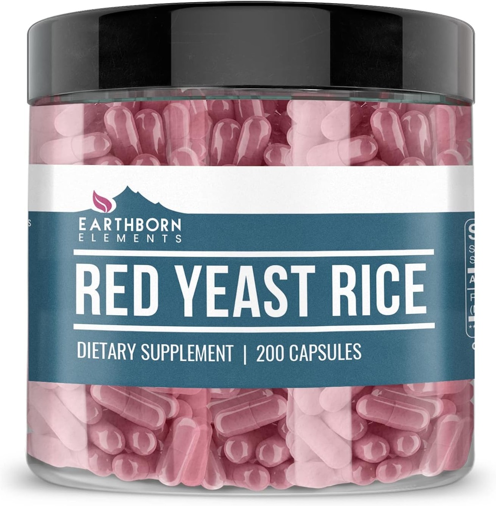 Elements Bumi Yeast Rice Merah 200 Capsules, Murni & Unenluted, No Addonitives