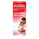 Liquid Oral Suspension Pain Reducer & Fever Reducer dengan Acetaminopren, Aspirin -, Ibuprofen -, Hiruktosa Jagung Syb- & Dye- Free, Cherry, 4 Fl. Oz