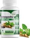 GreeNatr Organic Ashwagandha Capsules dengan Black Pepper untuk Enhanced Absorpsi - Mood Enhancer dengan Fungsi Energi dan Kognitif - 1300 mg Veggie Capsules (1 Botol)