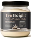 Truight Growin Protein Shake (Vanilla Ice Cream Flavor, Whey) Pertumbuhan dan Bubuk Protein Pengembangan untuk Anak & Teens - Wight Gain Minuman - Endorsed by Pediatricians, Picky Eater Vitamin, Ages 4 +